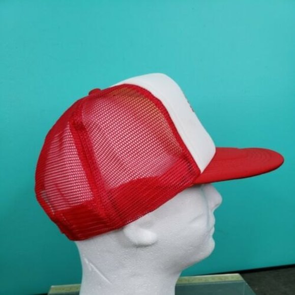 Vintage Train Maryland Rail Car Snapback Mesh Back Trucker Hat Cap Red  & White - Picture 4 of 7